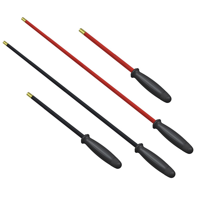 پلاسٹک ہینڈل تیز گھومنے والی پیویسی اسٹیل بندوق کی صفائی کی چھڑی