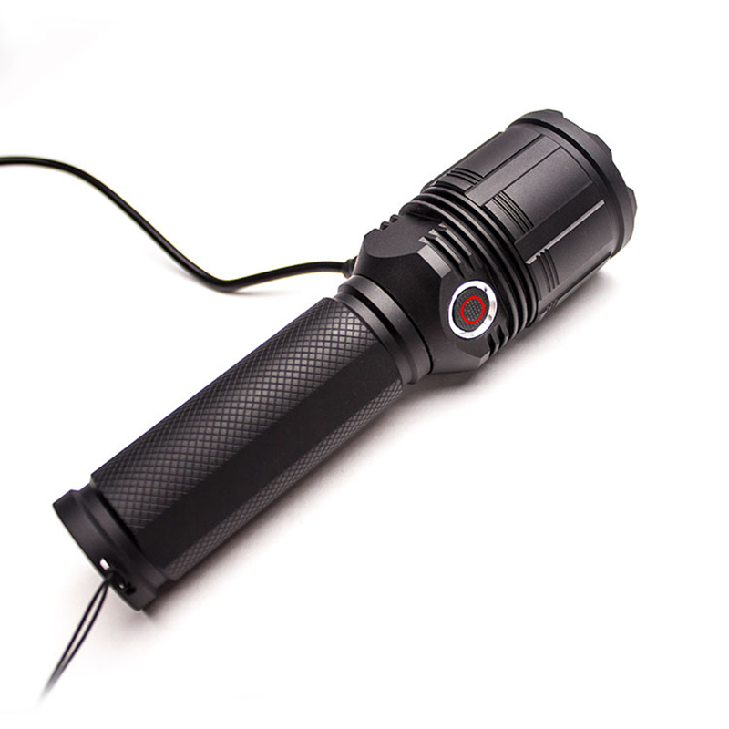 پورٹ ایبل ایلومینیم الائے ریچارج ایبل ٹارچ 1500 Lumens Xhp50 Led